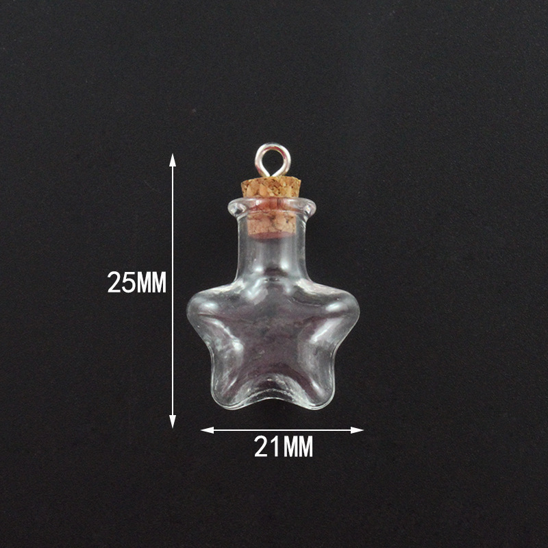 17:Transparent star vial   sheep eye cork