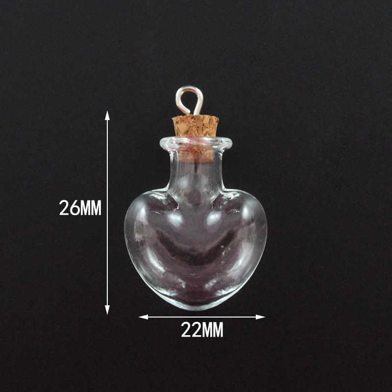 20:Transparent love vial   goat eye cork