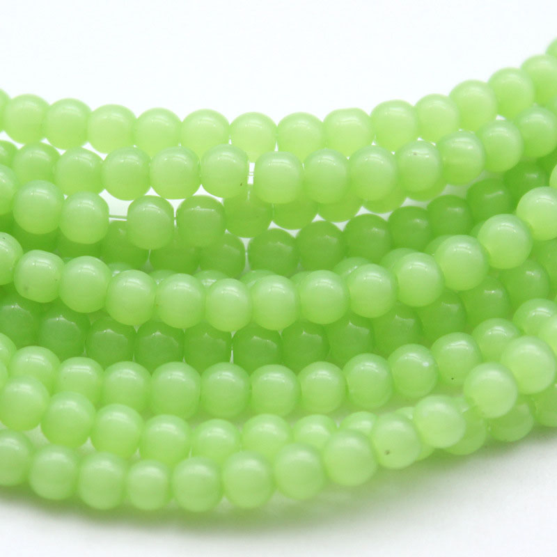 dark green jade 4mm (100 pieces)