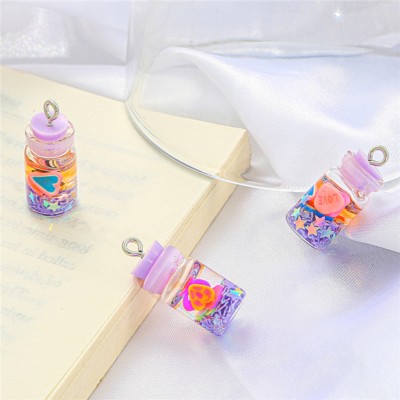 2:Sequin bottle purple 20x10mm aperture 2mm6 pcs/pack