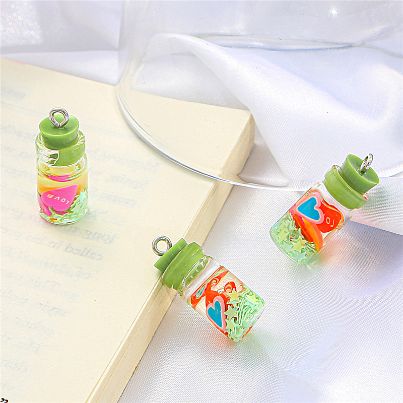 6:Sequin bottle green 20x10mm aperture 2mm6 pcs/pack