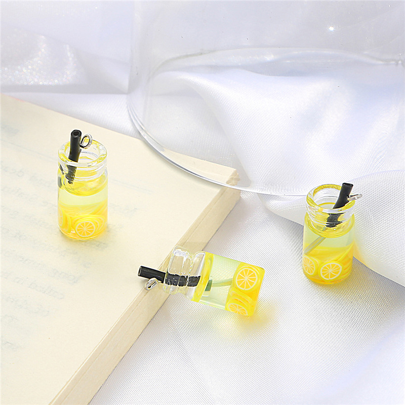 9:Fruit bottle yellow 18x10mm aperture 1.5mm6 pcs/pack