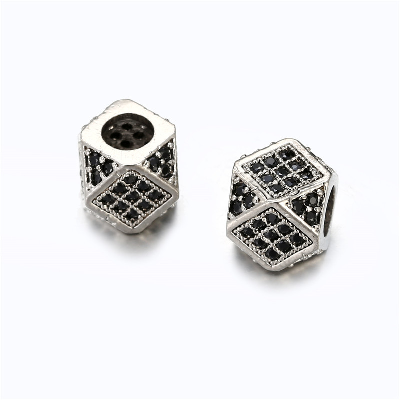 Silver black cubic zirconia