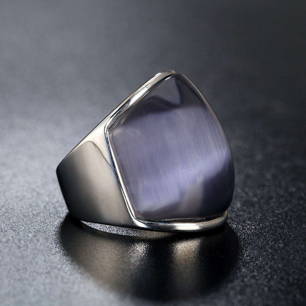 steel grey stone, Ring No. 7