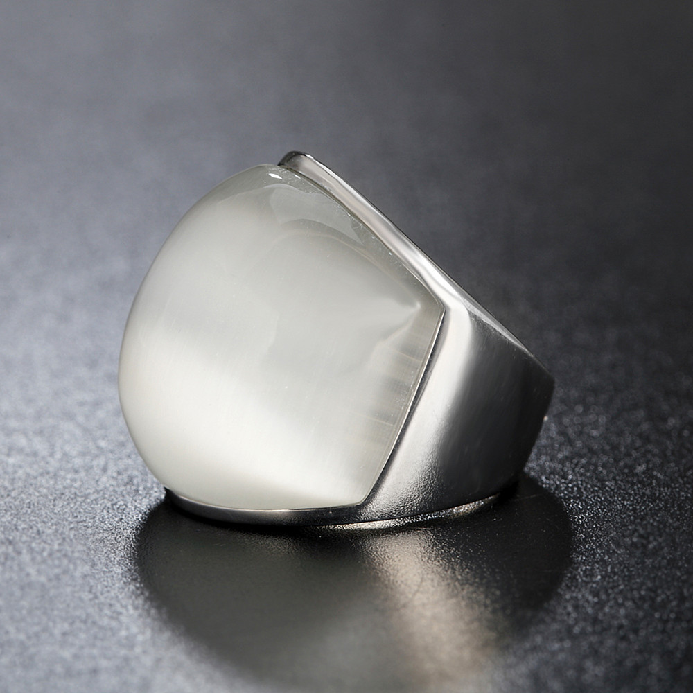 steel white stone, Ring No. 10