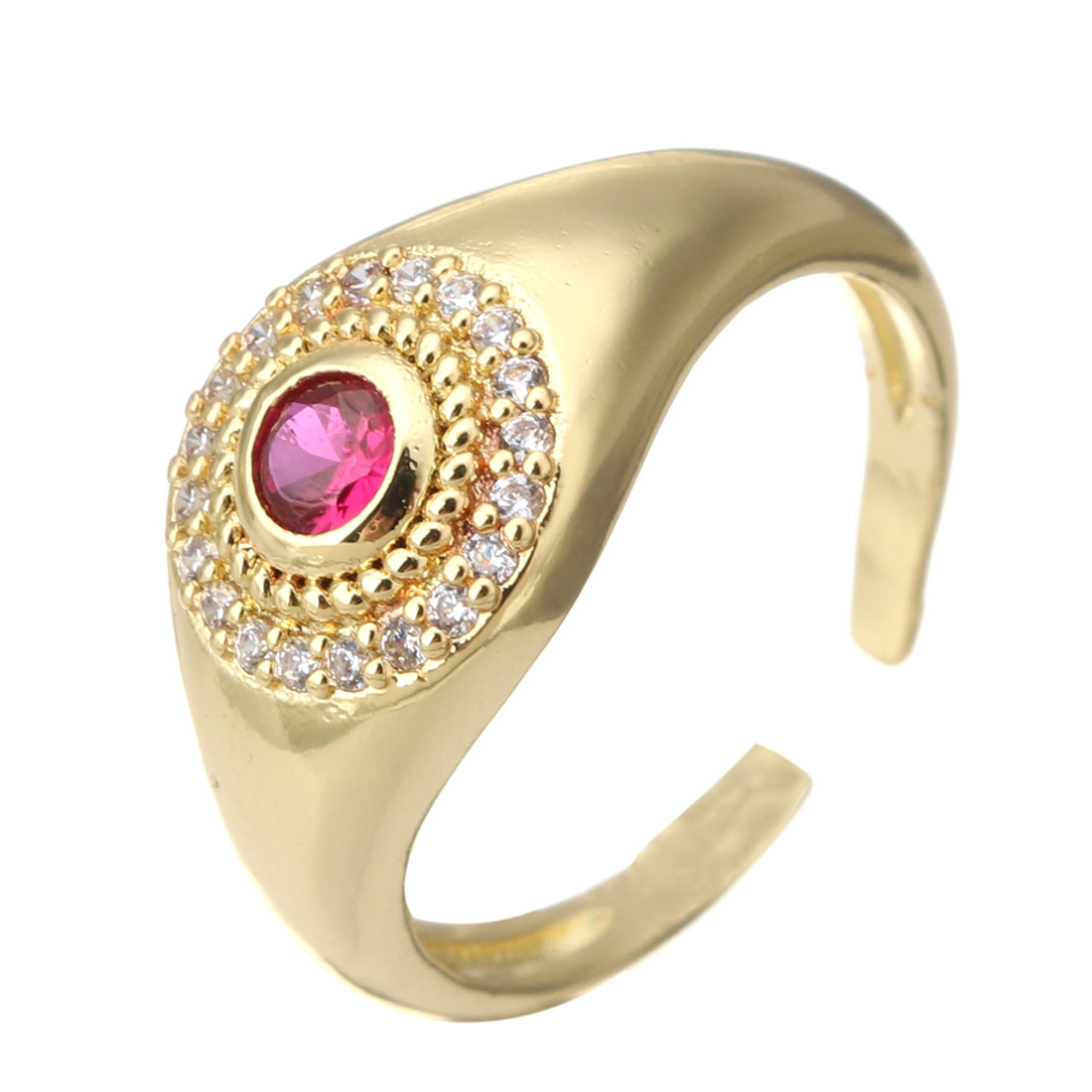 3:de color oro rosa plateado con CZ