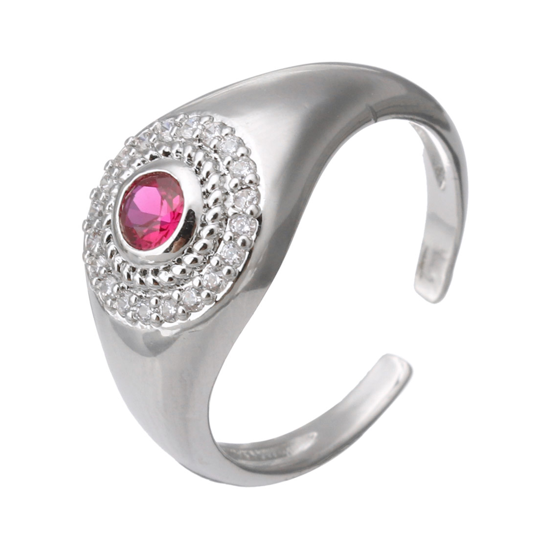 8:platinum color plated with rose color CZ