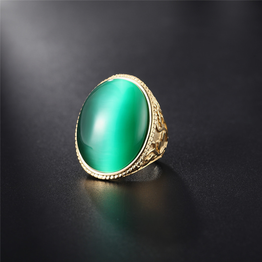 golden green stone, Ring No. 9