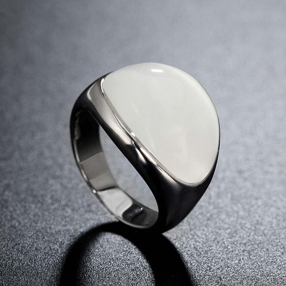 steel white stone, Ring No. 11