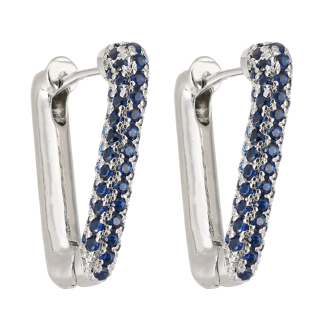 platinum and blue color CZ