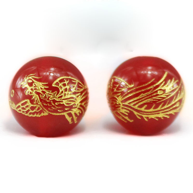 Natural red agate - Rosefinch diameter 10mm