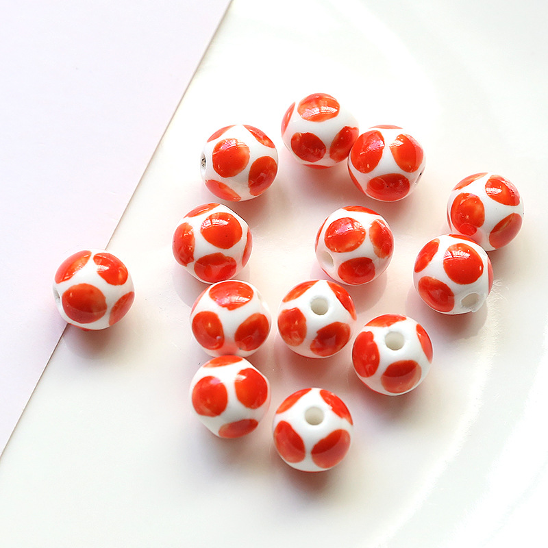 1# Orange dots on white background 12mm