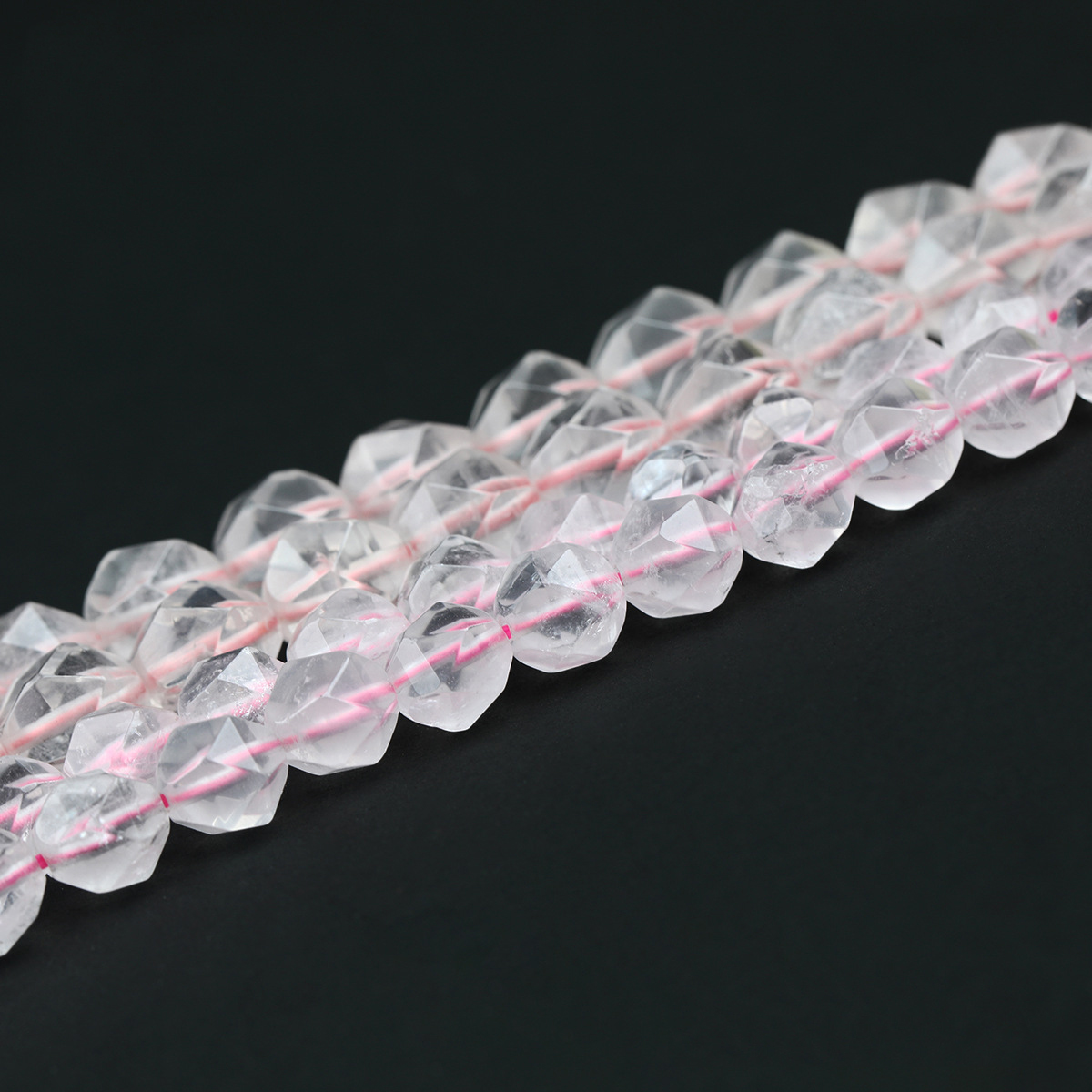 Transparent rose quartz 10mm