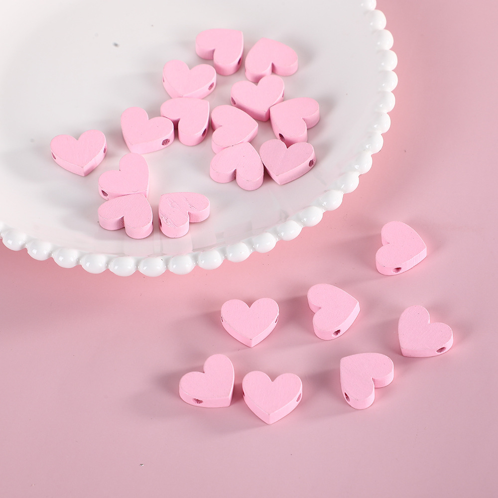 Pink Peach Heart, 20x17x5mm