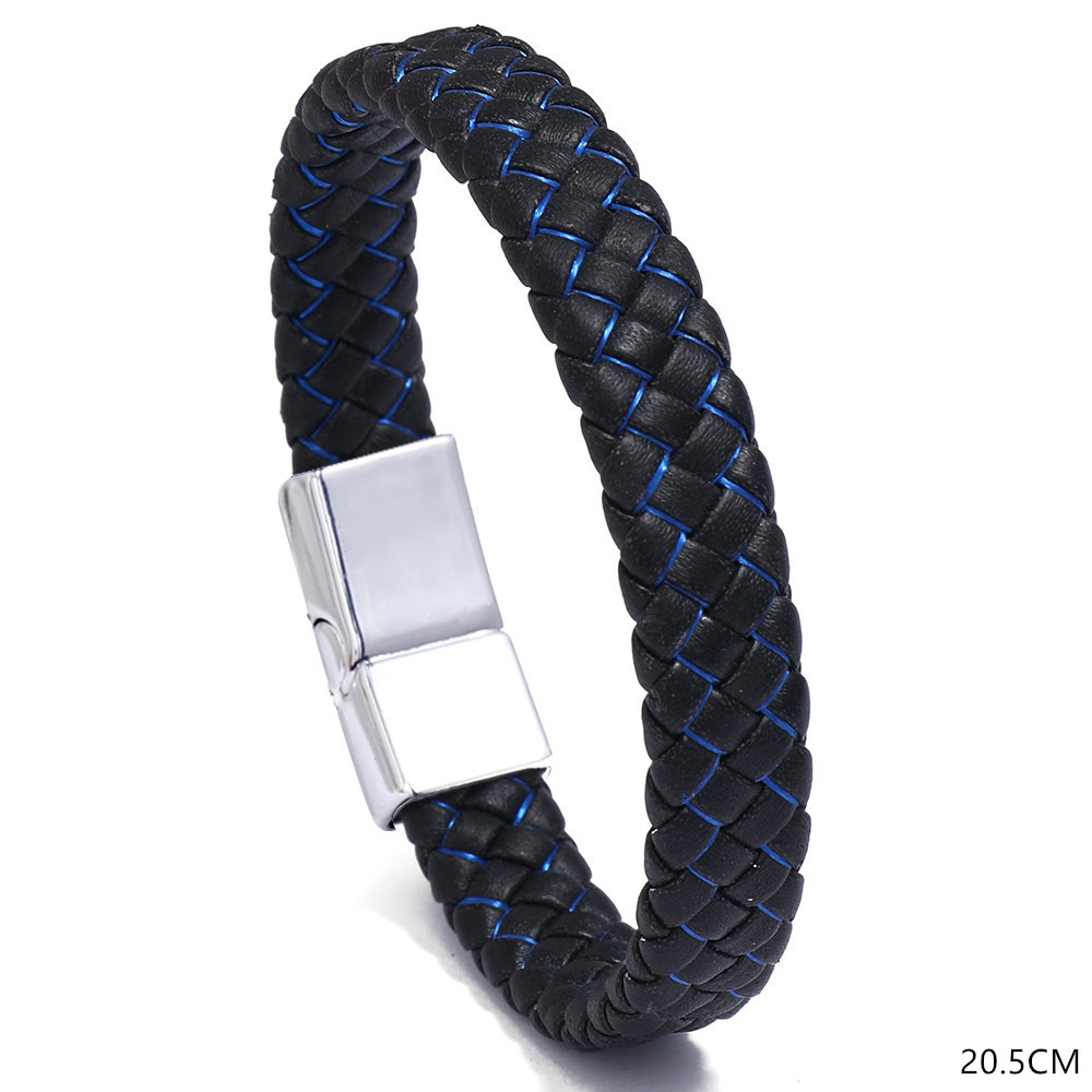 1:Black blue   steel buckle 20.5cm