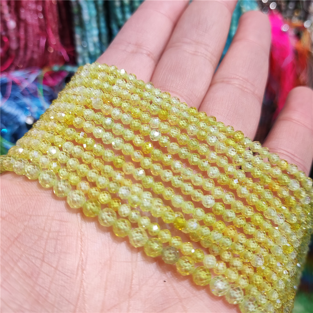 3mm yellow zircon