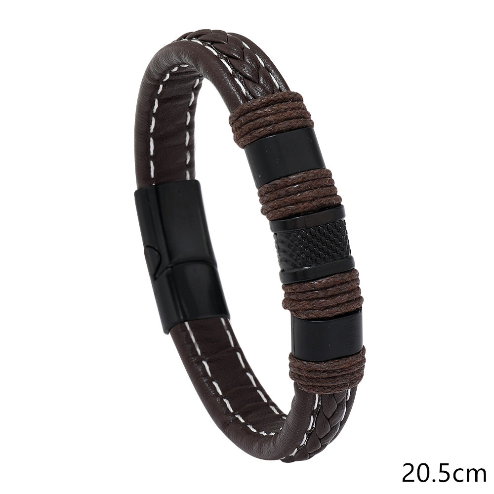 Brown skin + black buckle 20.5cm