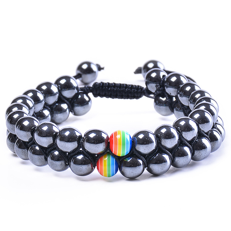 3:Double Layer Black Magnet Bracelet