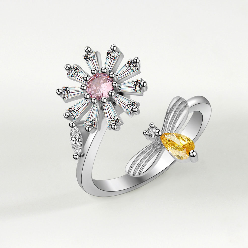 1:white gold pink diamond