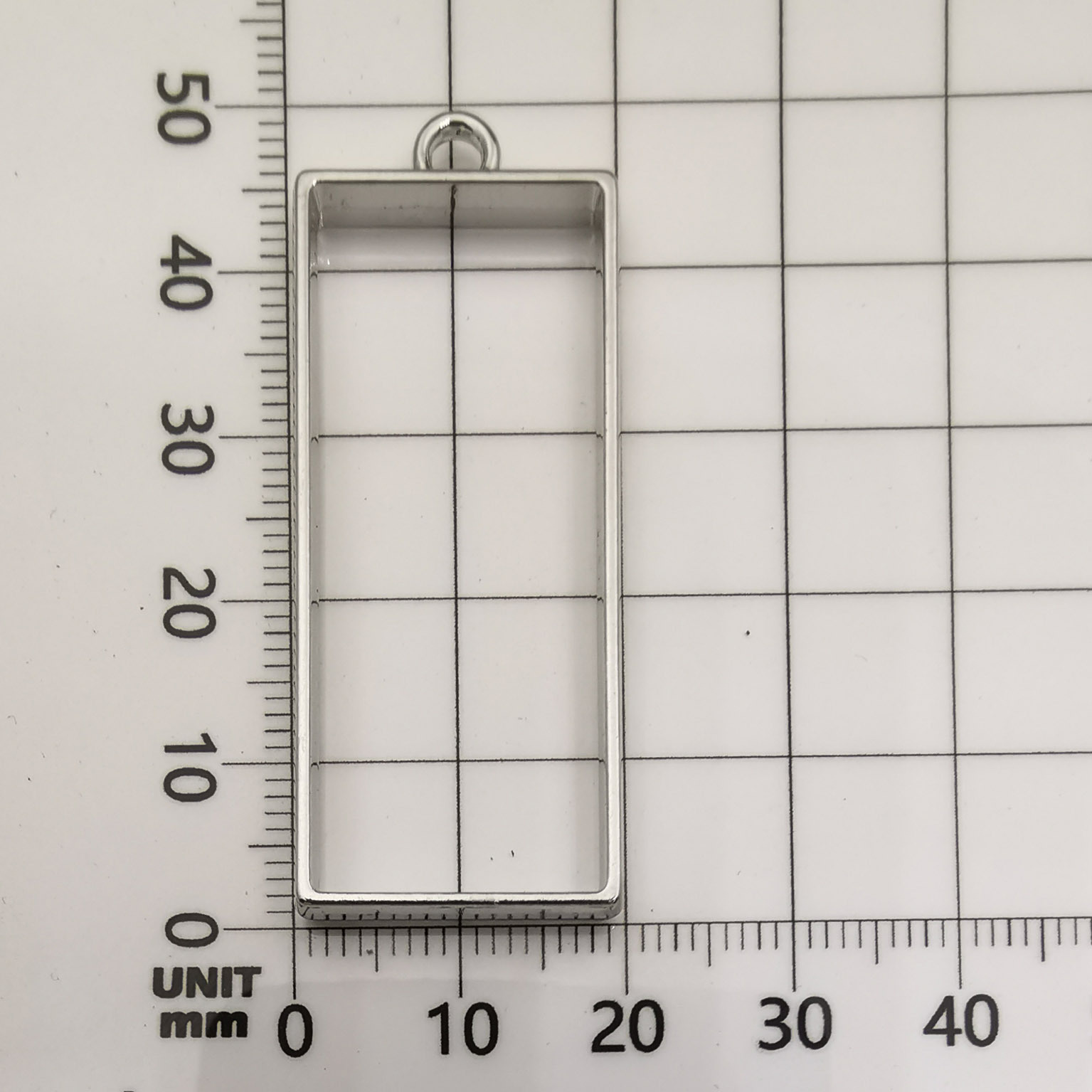 13:White K Large Rectangle 20x45mm