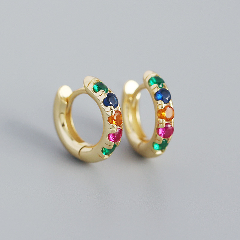 gold plated with colorful CZ