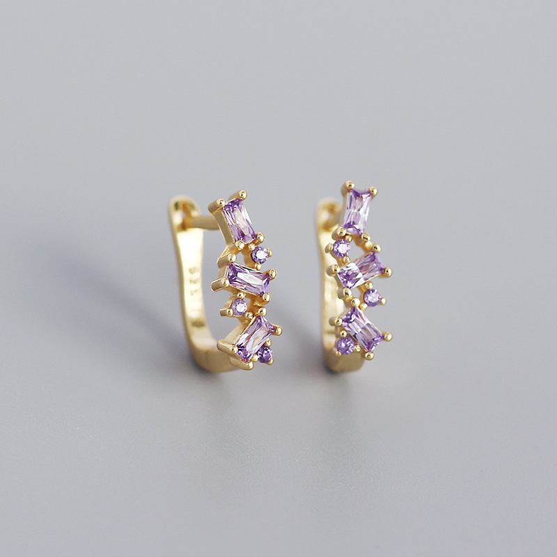 gold plated with purple CZ