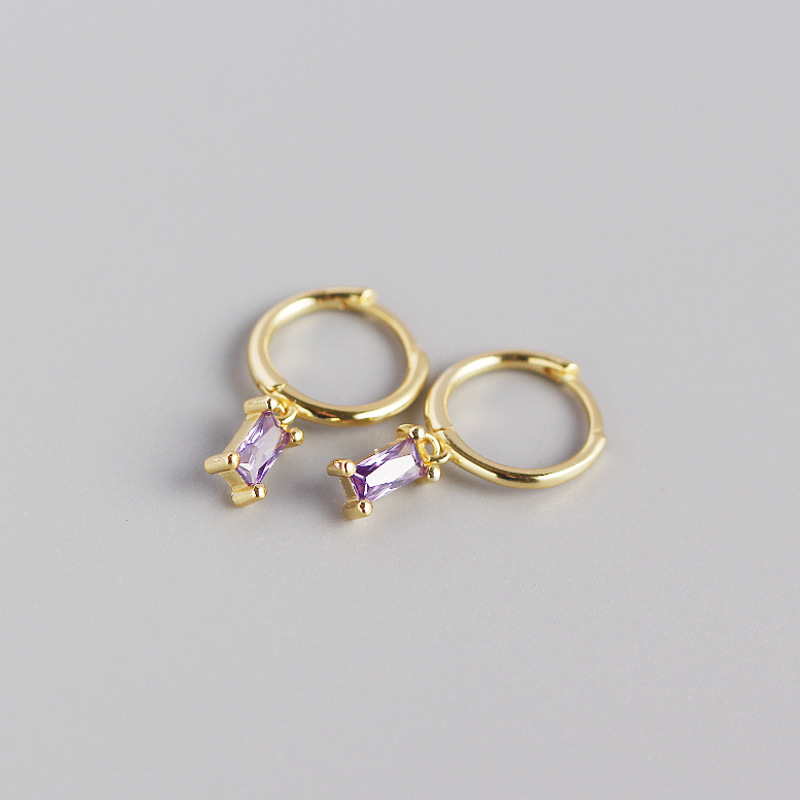 gold plated with purple CZ