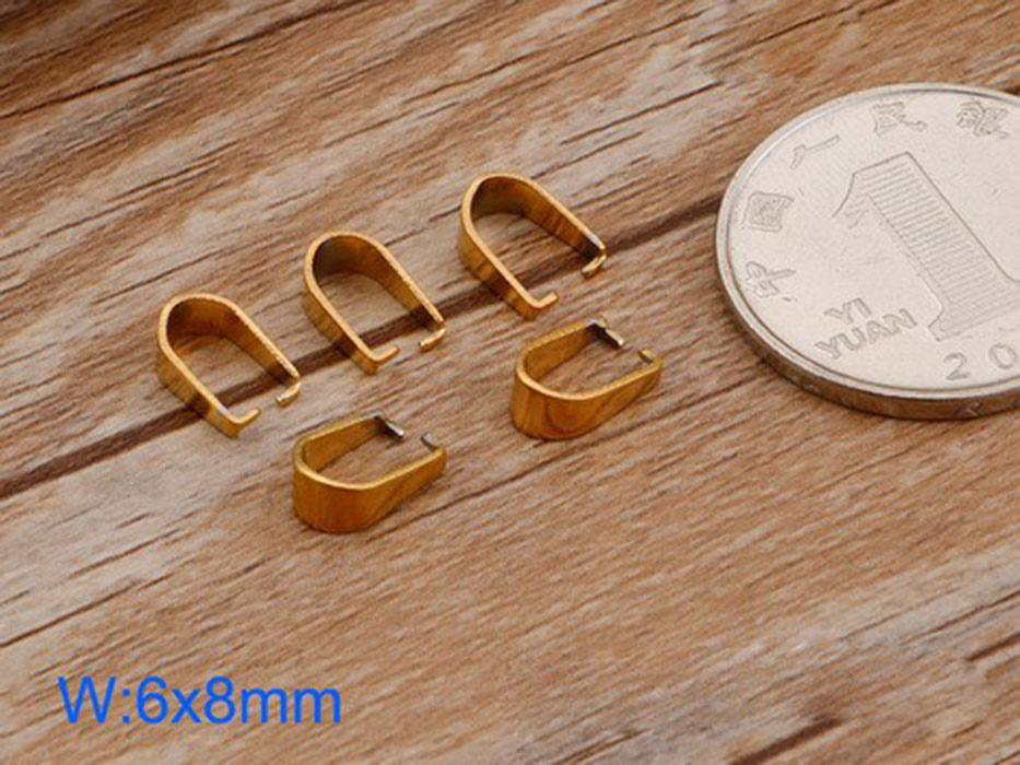 1:5pcs/part Gold 6*8mm