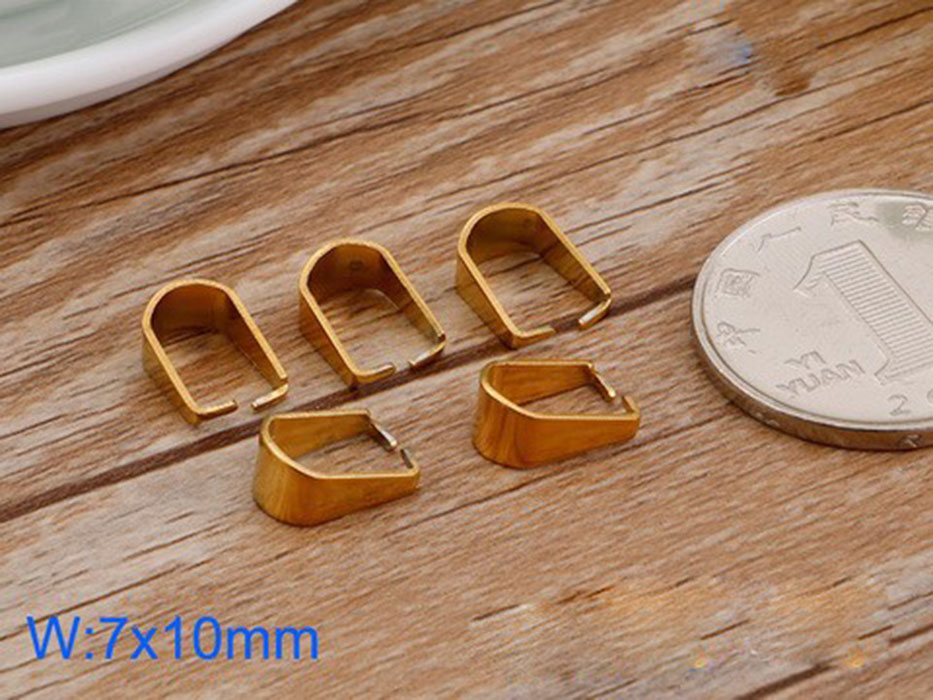 2:5pcs/part Gold 7*10mm