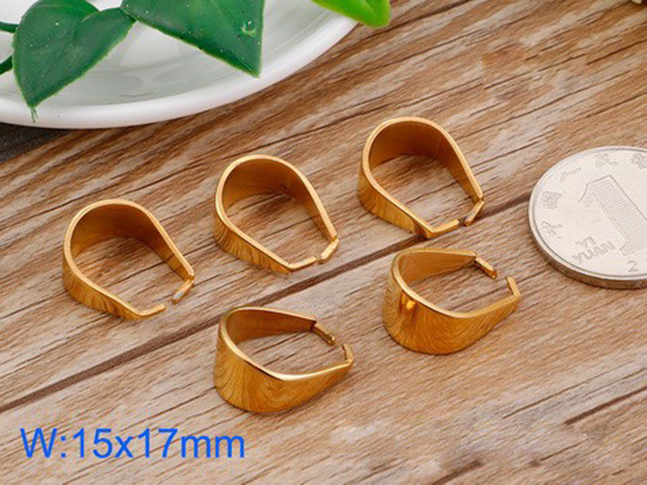 3:5pcs/part Gold 15*17mm