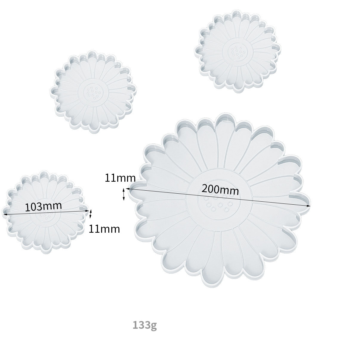 Daisy coaster package large (1 large + 3 small)