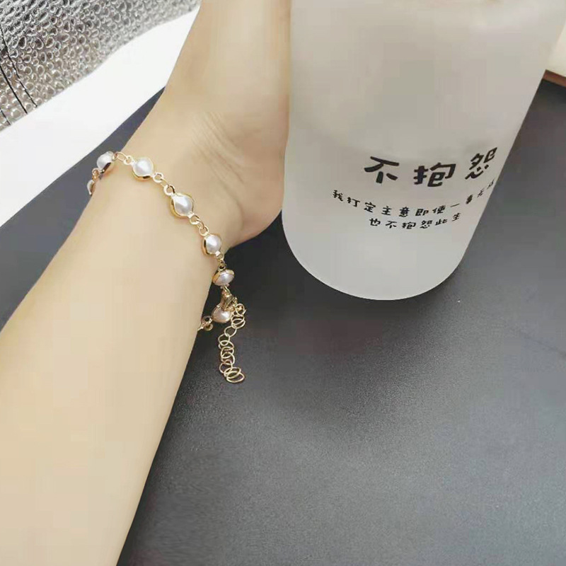 Gold Bracelet, 17cm, End Chain 5cm