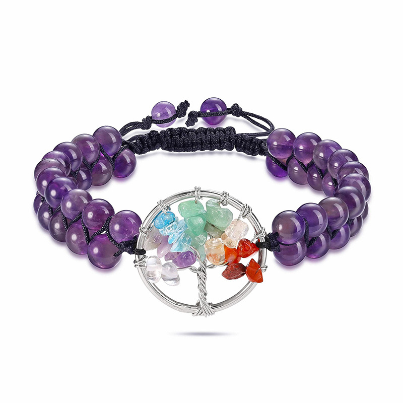 Double Layer Amethyst Bracelet