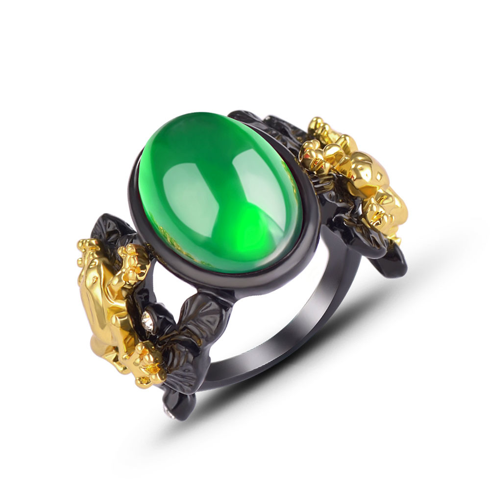 4:Black golden green stone