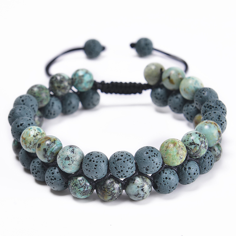 6:Double Layer Volcanic Stone Bracelet-6