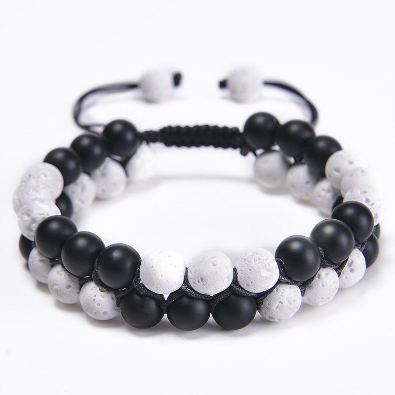 8:Double Layer Volcanic Stone Bracelet-8