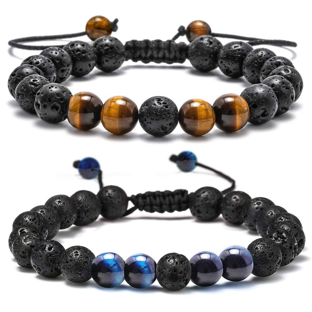 3:Tiger Eye Stone   Orchid Tiger Eye, Two/Set