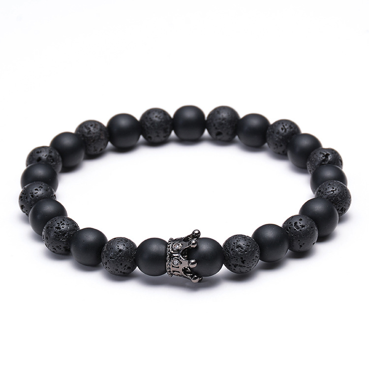 3:Frosted   Volcanic Stone Bracelet