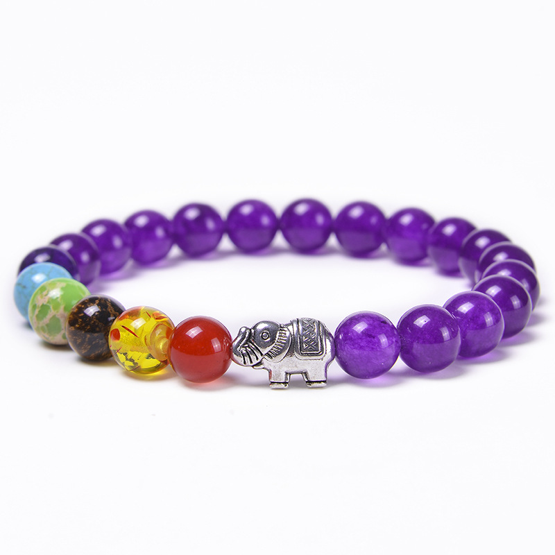 5:Purple Jade - Elephant Bracelet