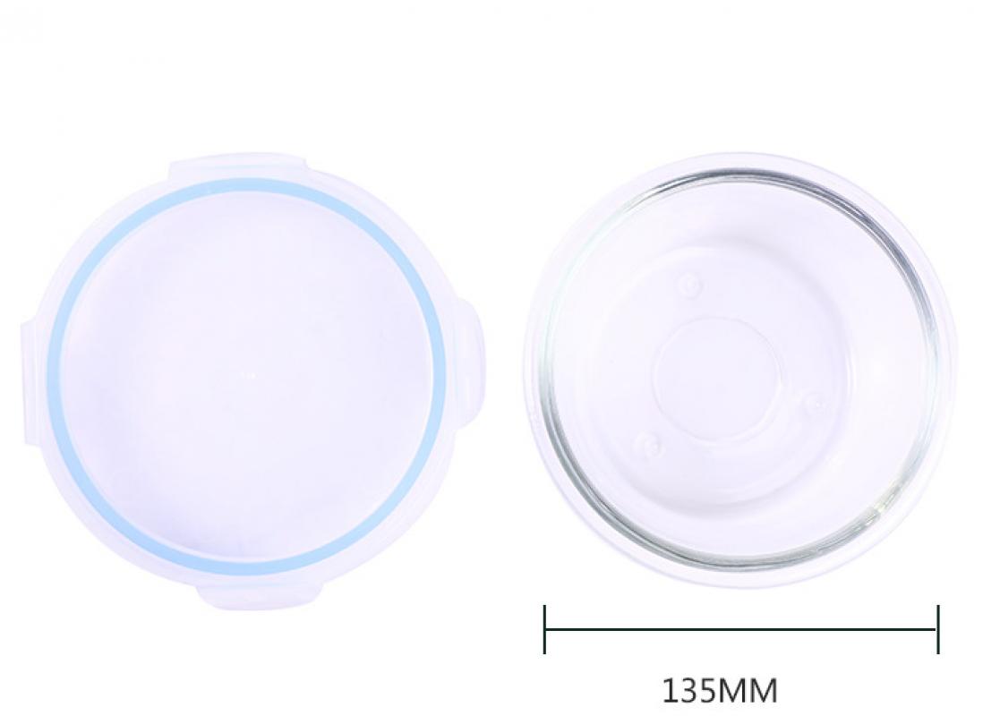 400ml round   transparent blue cover 135*65mm