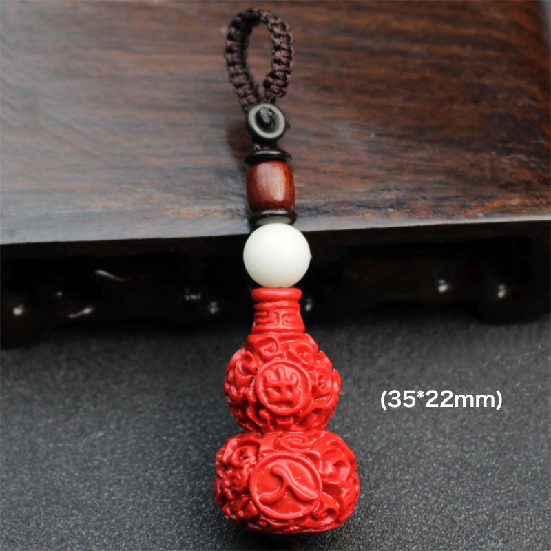 1:Vintage] Cinnabar gourd keychain