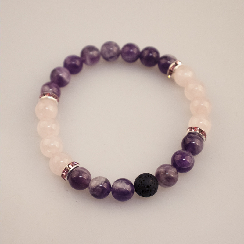 Amethyst Pink Crystal Bracelet