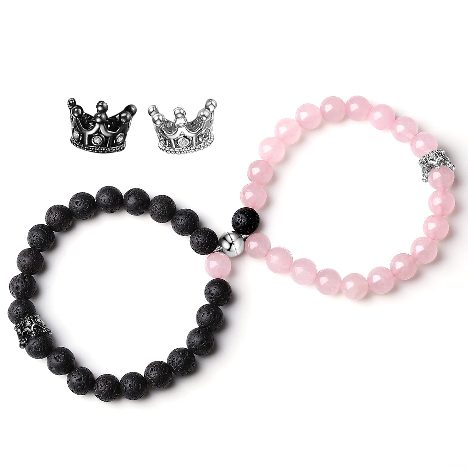 9:Pink Crystal Crown Elastic