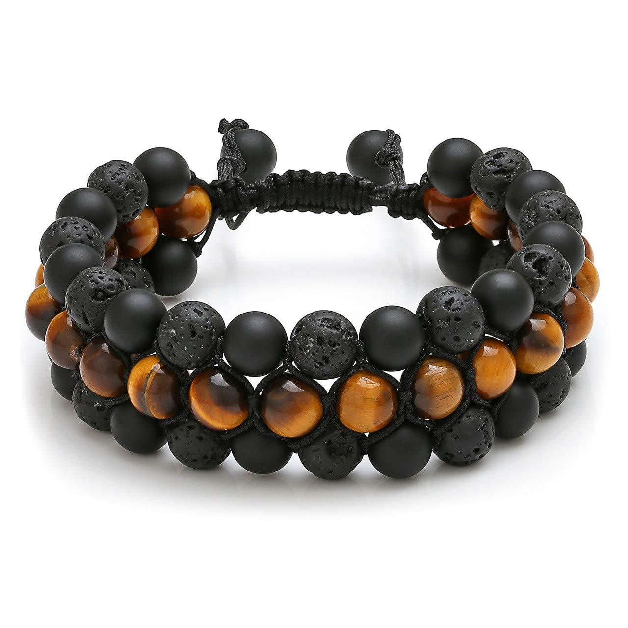 1:Yellow Tiger Eye   Volcanic Stone   Black Scrub