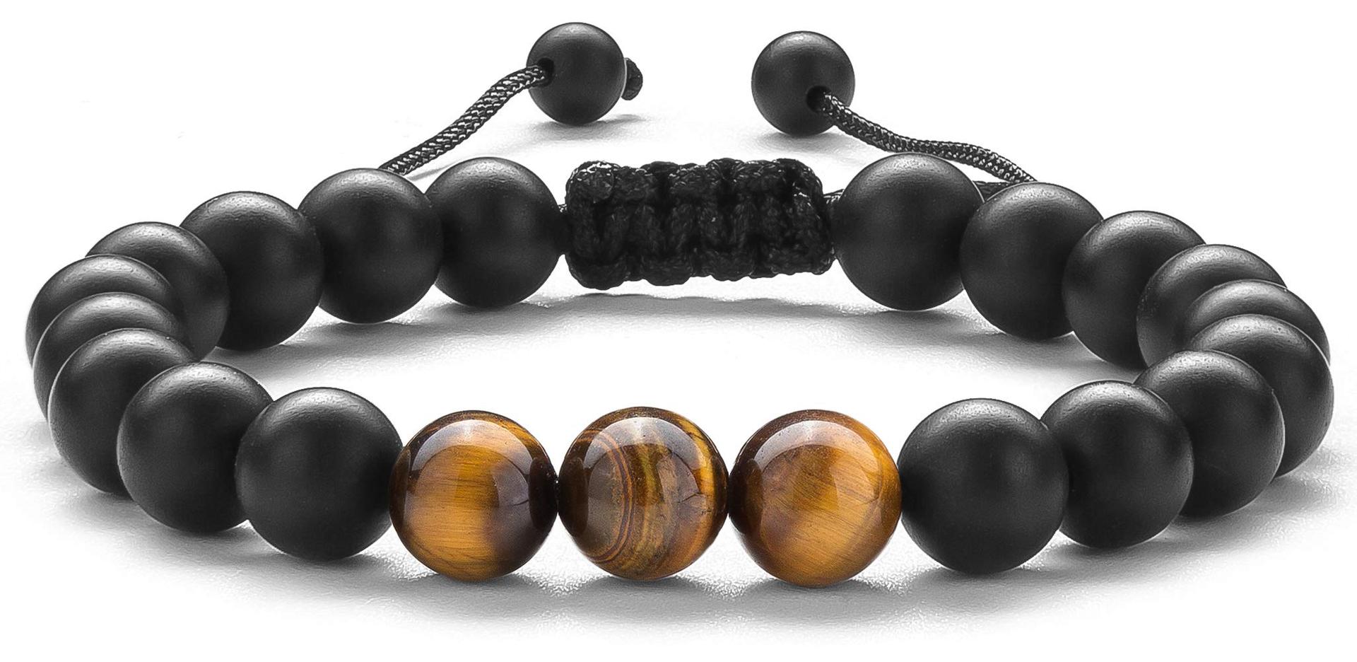 3:Black frosted   tiger eye, single strip