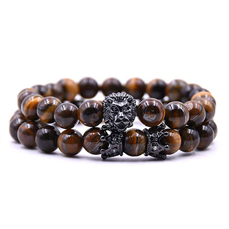 12:Tiger Eye Stone Black