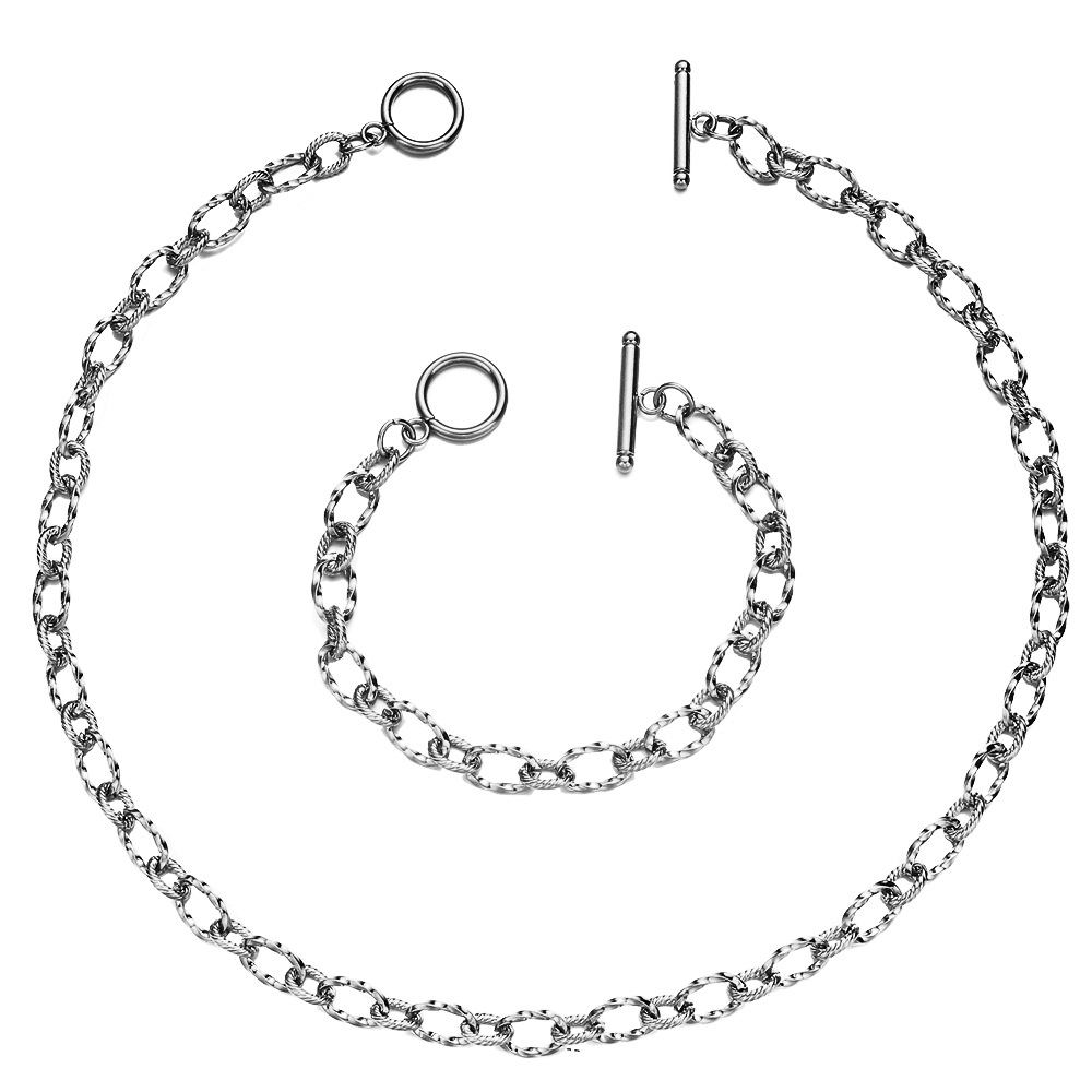 3:Bracelet 21cm Steel Color