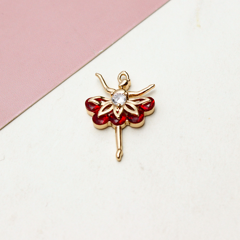 01#Red Ballet Girl 14x21mm