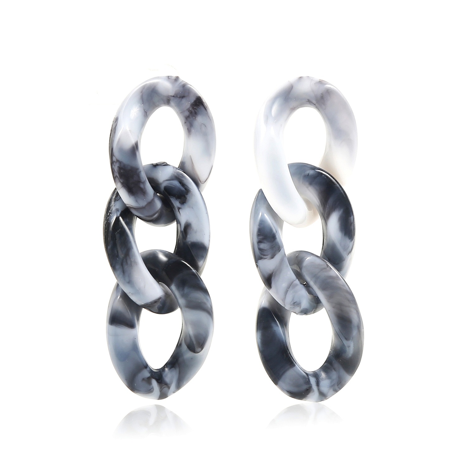 Grey Earrings, 60mm