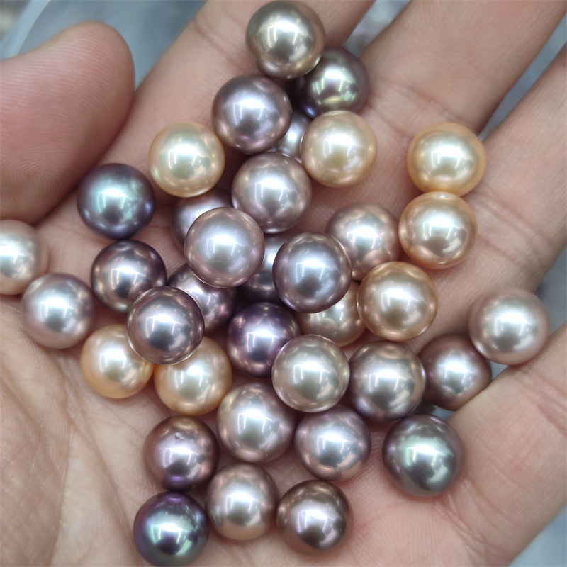 Pink purple/purple/metal color series 9-10mm